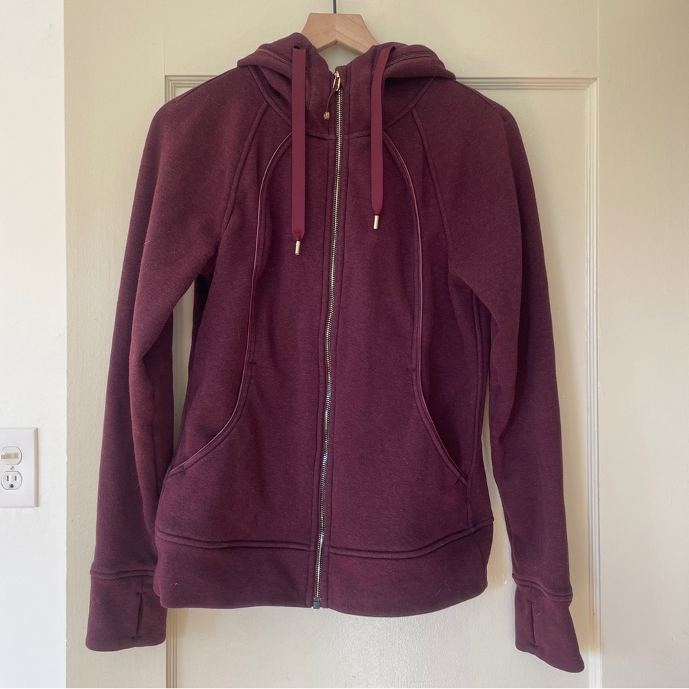 Lululemon Scuba Hoodie Plush Size 8 Heathered Dark Adobe